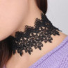 Gothic Wide Flower Black Lace Choker Necklace
