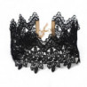 Gothic Wide Flower Black Lace Choker Necklace
