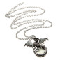 Retro Dragon Glow in the Dark necklace Color - Gold (or Silver) Chain