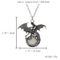 Retro Dragon Glow in the Dark necklace Color - Gold (or Silver) Chain