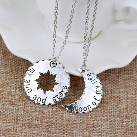 Necklace Moon of My Life Necklace Sun and Stars Necklace