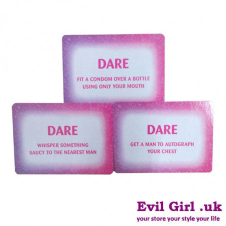 Dare Card Girl Out Night Gathering