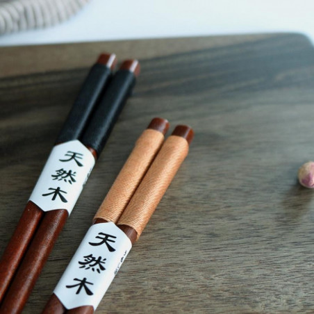2 Pairs Handmade Japanese Natural Chestnut Wood Chopsticks