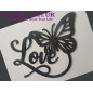 Love and Butterfly  Wall Decoration – Black Wall Art with a Touch of Romance and Nature