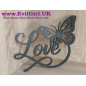 Love and Butterfly  Wall Decoration – Black Wall Art with a Touch of Romance and Nature