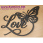 Love and Butterfly  Wall Decoration – Black Wall Art with a Touch of Romance and Nature